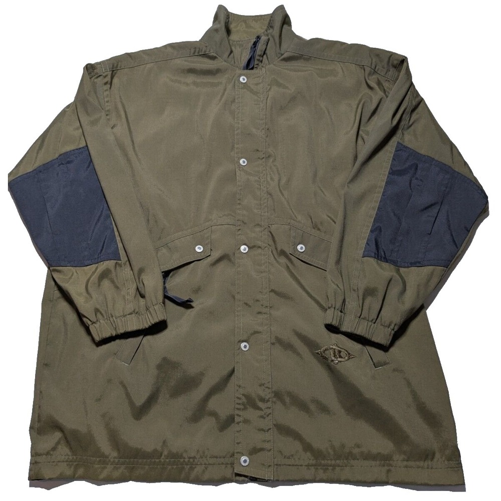 VTG KILLER LOOP OVERPLUS COMFORT Men Large Green Nylon Full Zip Snap Jacket‎